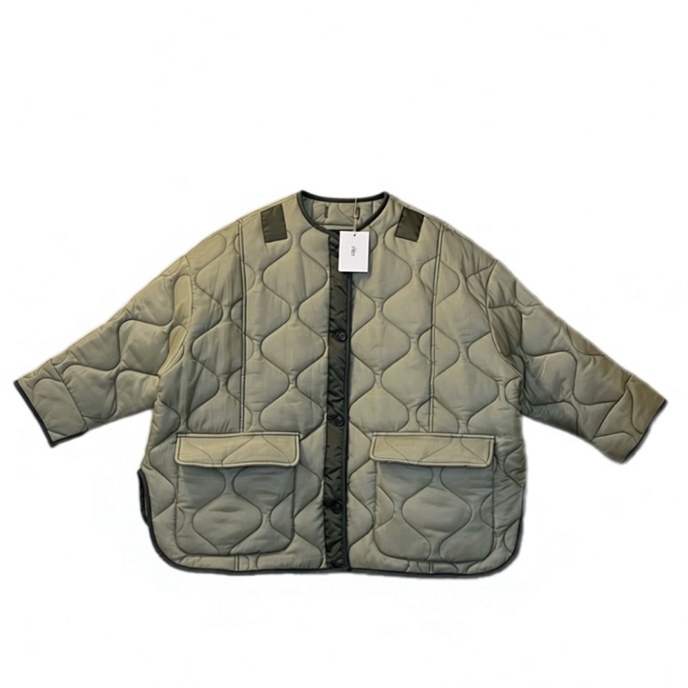 The Frankie Shop Teddy Quilted Jacket Oversized Coat Sz XS S - Picture 14 of 16